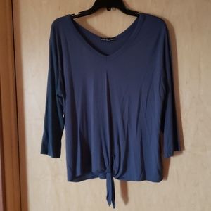 Teal Blue 3/4 length shirt